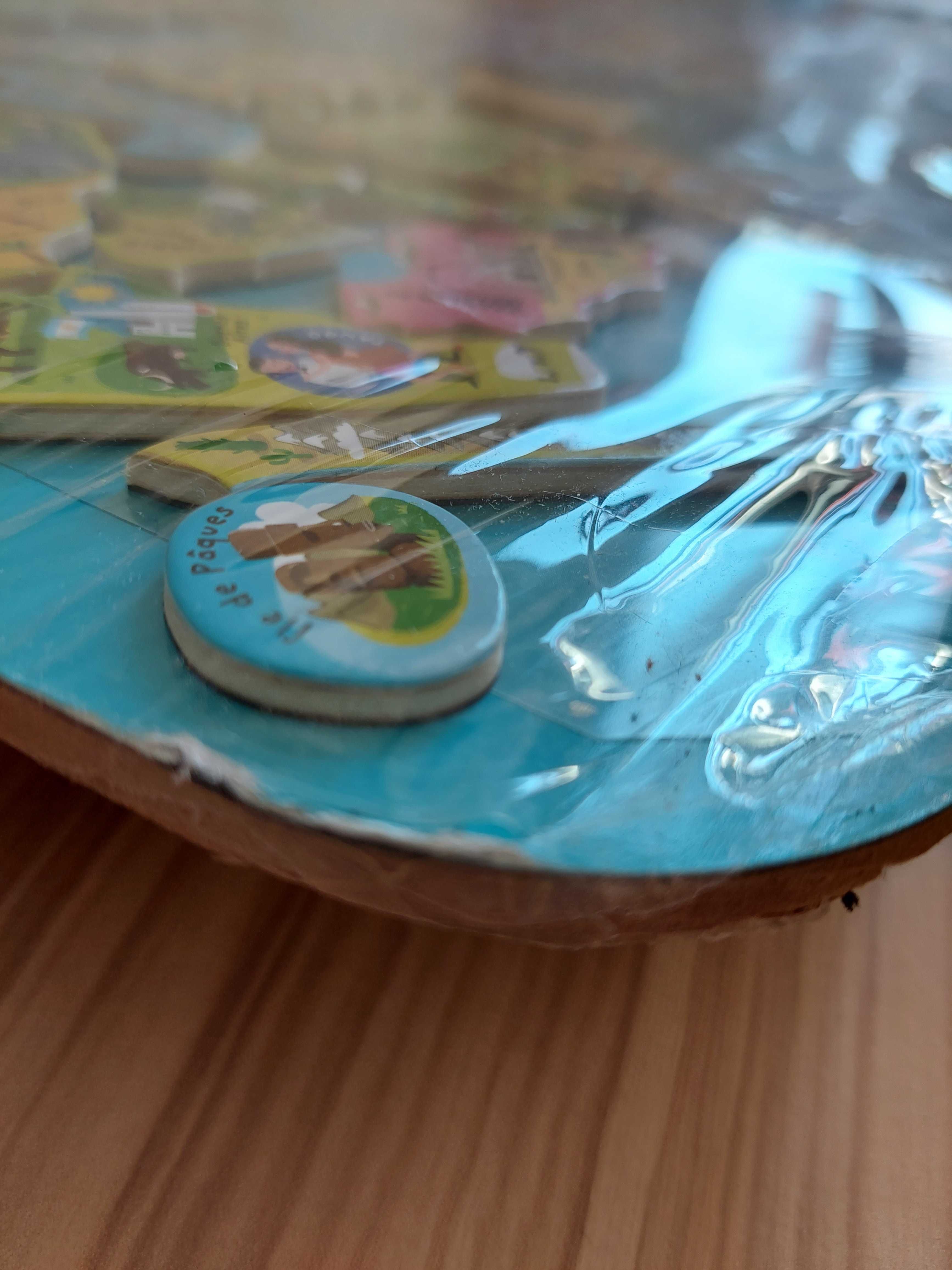 JANOD Puzzle magnetyczne Mapa świata język francuski
