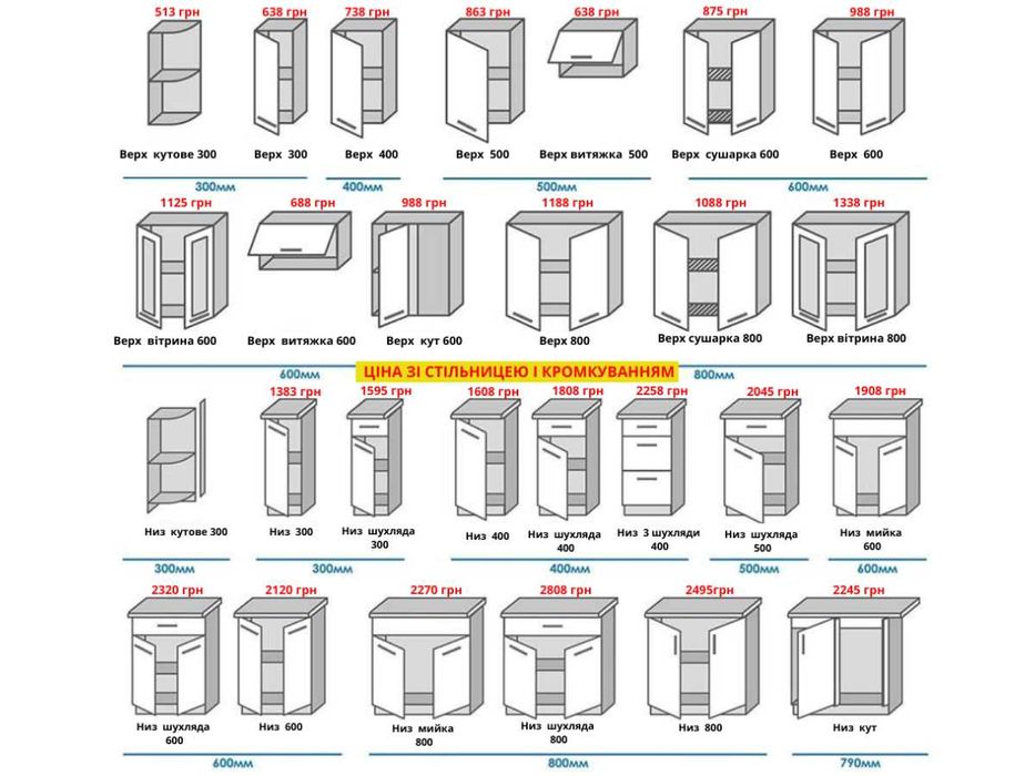 Кухня модульна пряма / кутова Проєкт безкоштовно ‼️Розстрочка 0%
