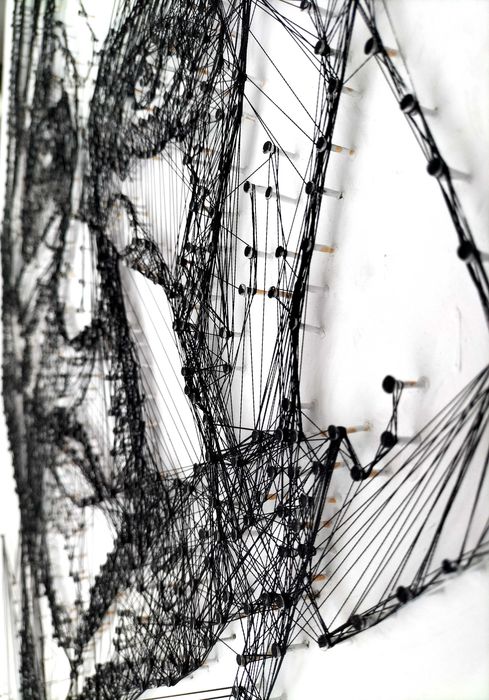 String Art Portret Twarz z Nici 70*100