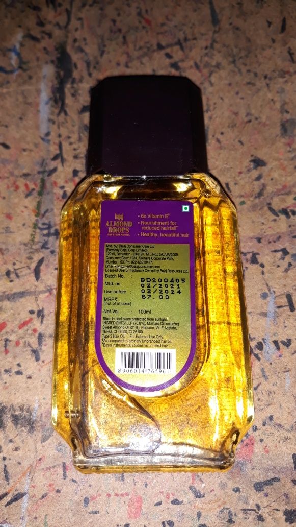 Bajaj Almond Drops Hair Oil 100 ml All Hair Type масло для волос Е