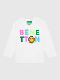 Bluzka Kremowa z Nadrukiem Bawełniana United Colors Of Benetton 104