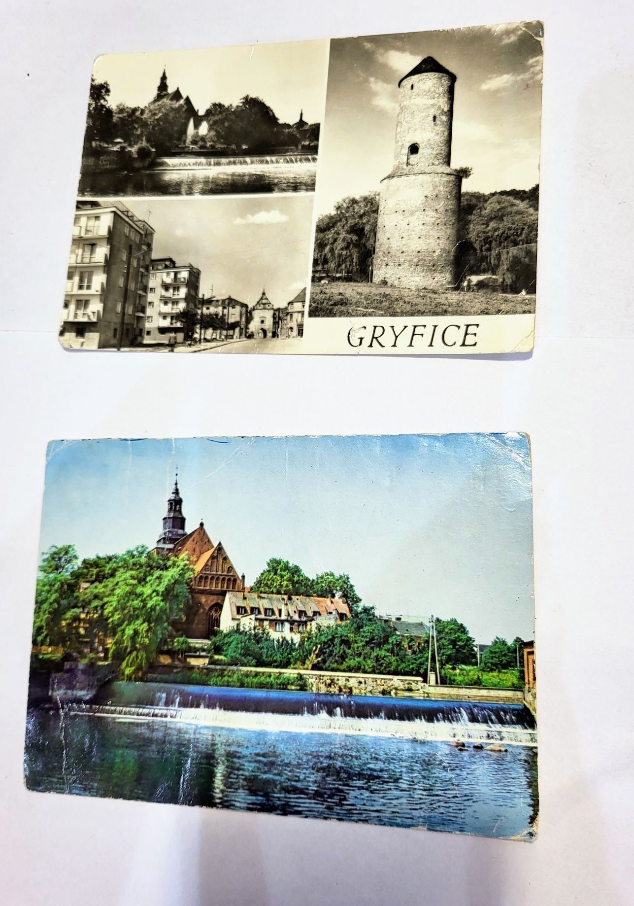 Gryfice 2 stare pocztówki z PRL