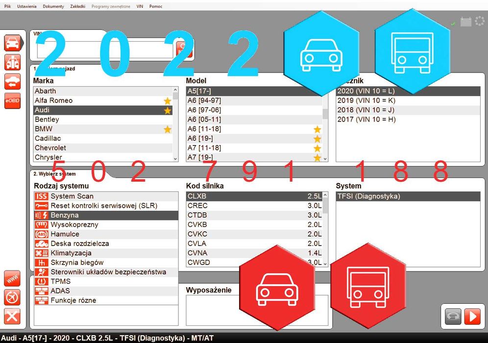 Polski program diagnostyczny do testerów interfejsów multidiag pro +