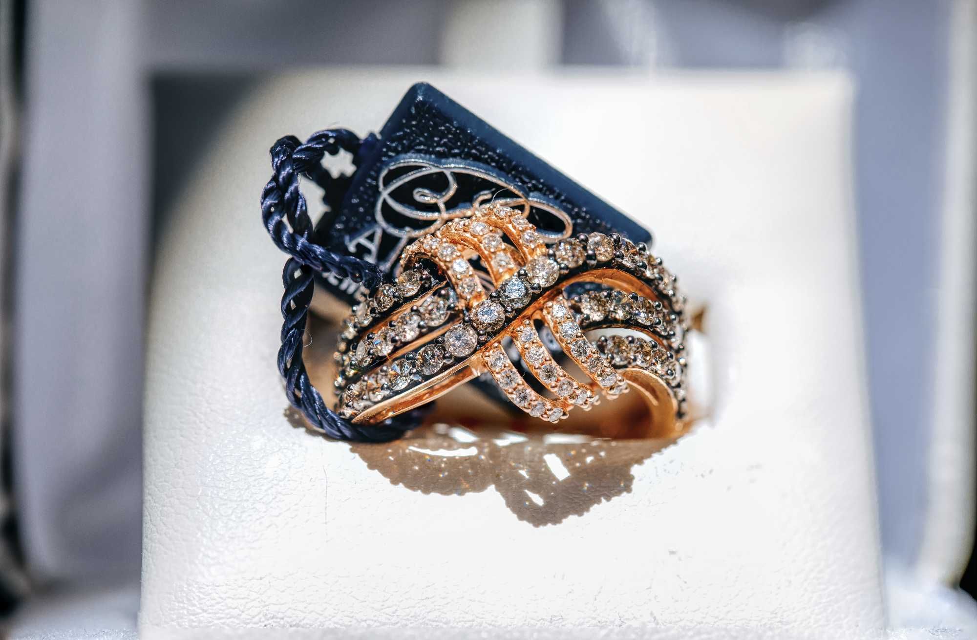 -50% Le Vian złoto diamenty 1.37 ct pierścionek okazja luksus