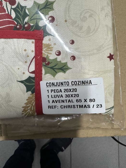 conjunto de cozinha com tema natalício