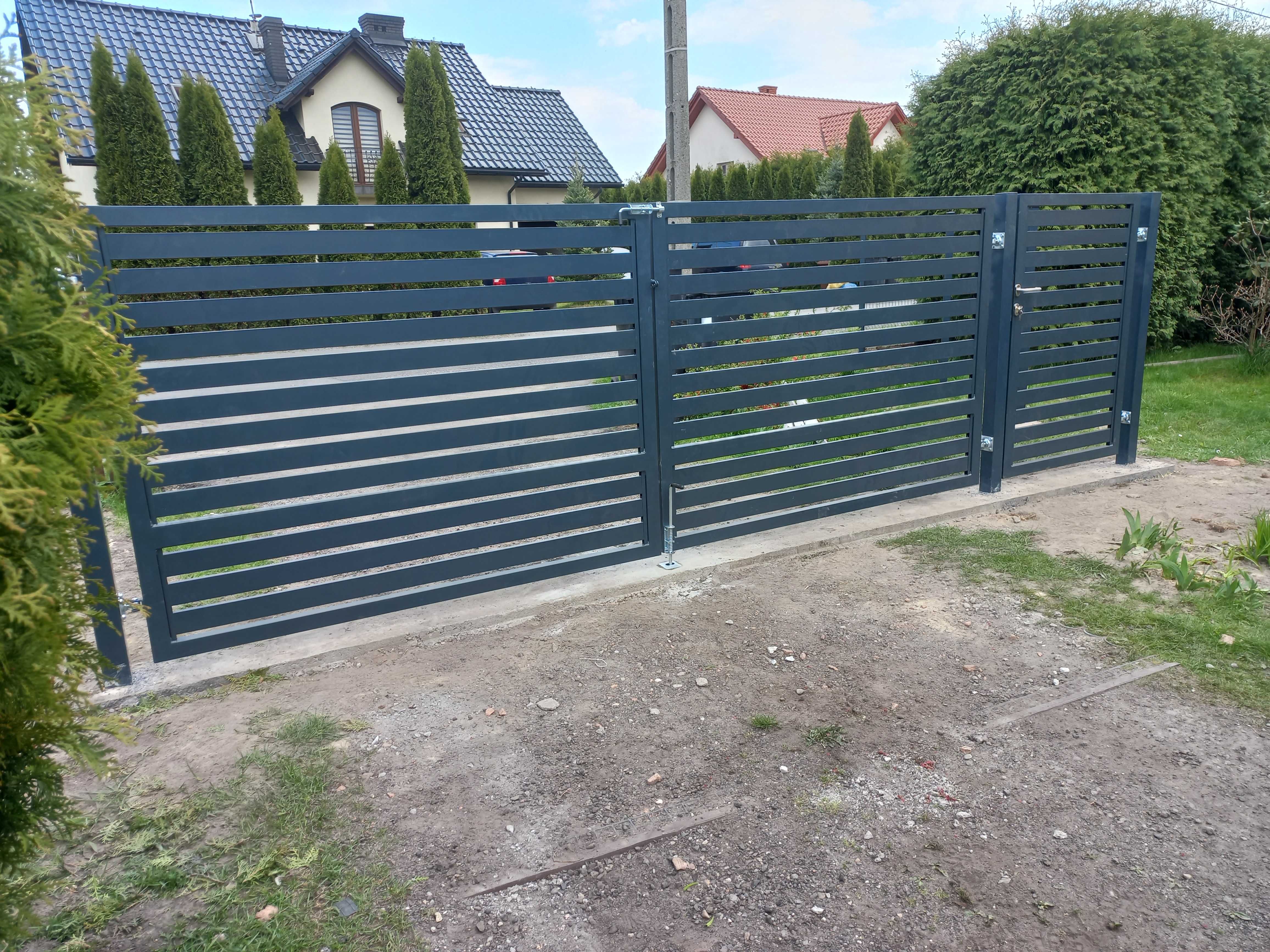 Panel ogrodzeniowy panele ogrodzeniowe płot ploty słupki 60 40 3d