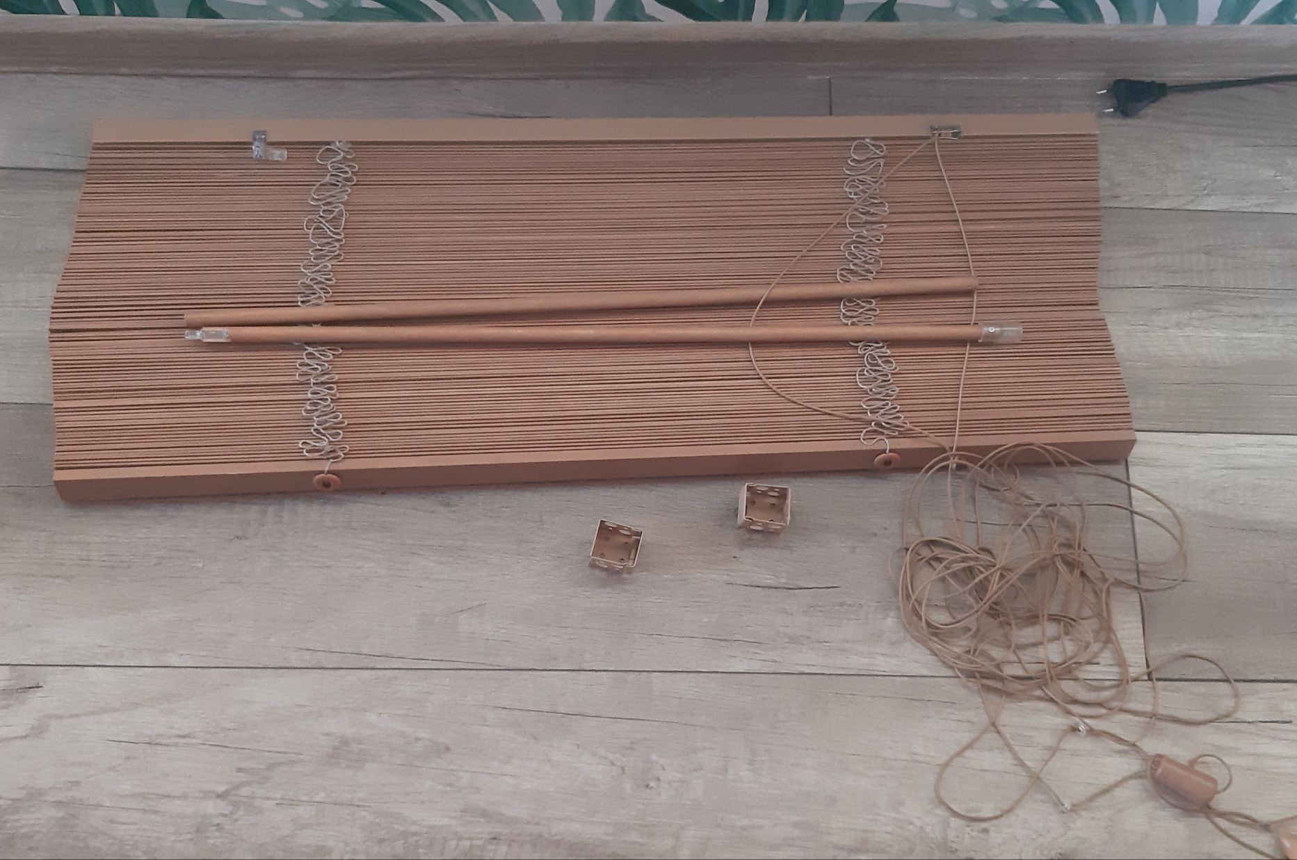Żaluzja roleta drewniana do okna balkonowego 80×240cm