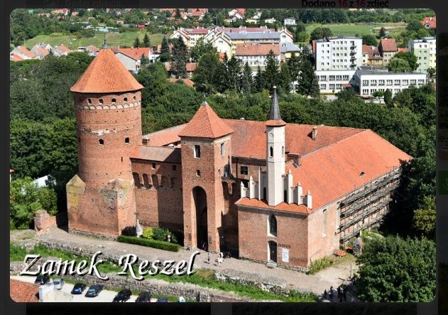 Reszel zamek magnes na lodówkę 9 x 6 cm