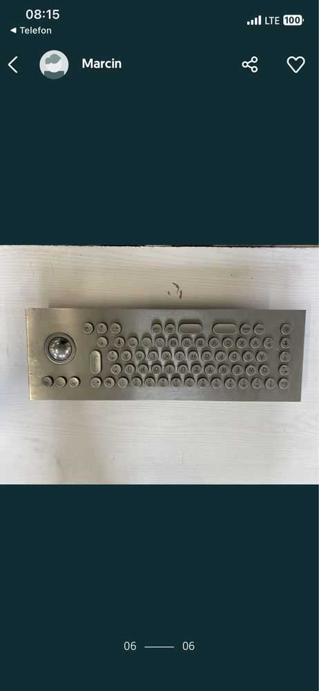Metalowa klawiatura z touchpadem przemysłowa