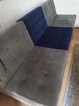 sofa rozkładana  , ze stopniową regulacją oparcia