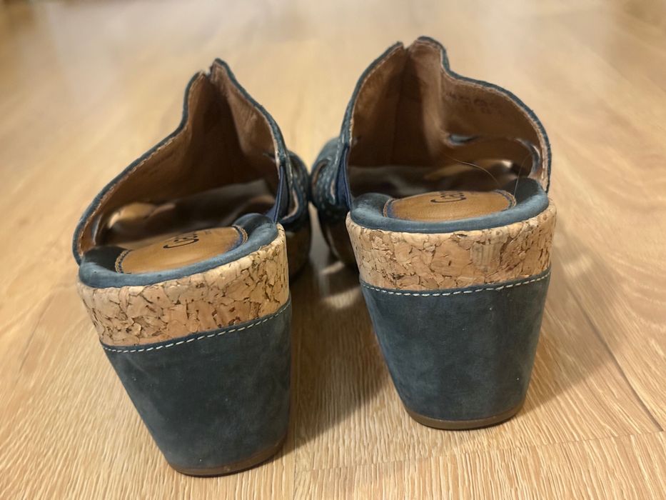 Klapki na obcasie na korkowej podeszwie Gabor 5 1/2