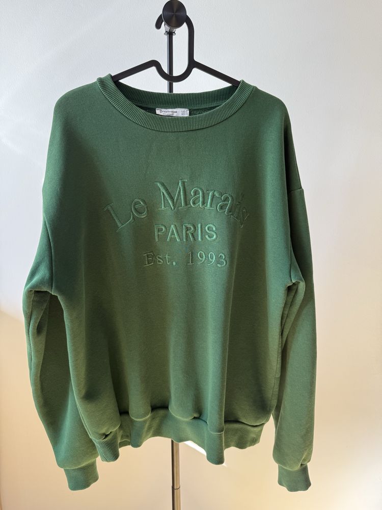Zielona bluza oversize stradivarius