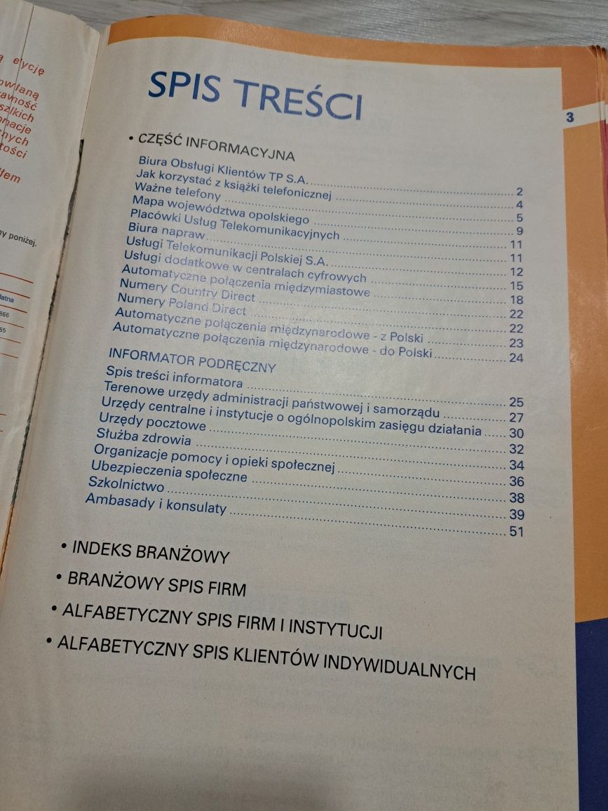 Książka telefoniczna Opole 2002