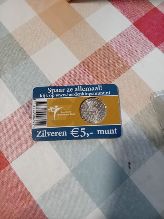 moeda 5 euros países baixos prata