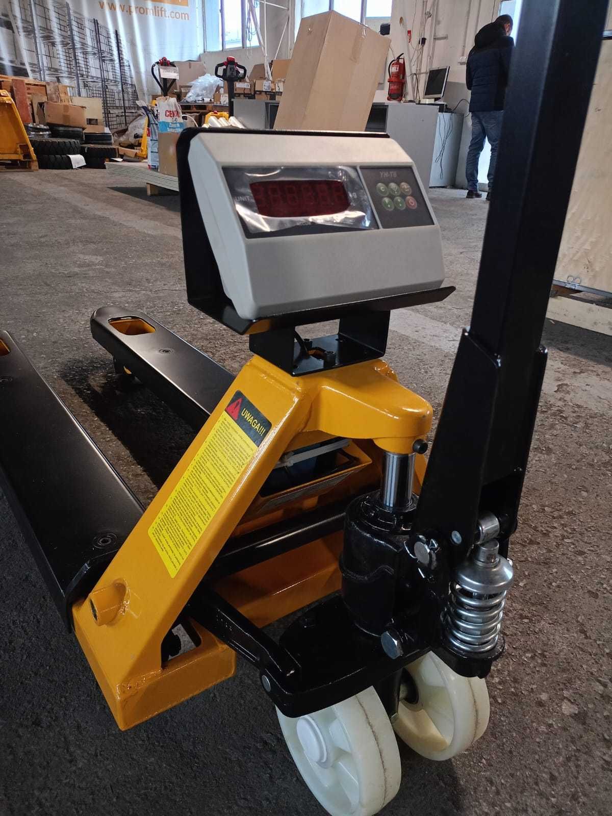 Wózek paletowy z wagą, paleciak z wagą,P2500W, 2500kg, paleciak ręczny