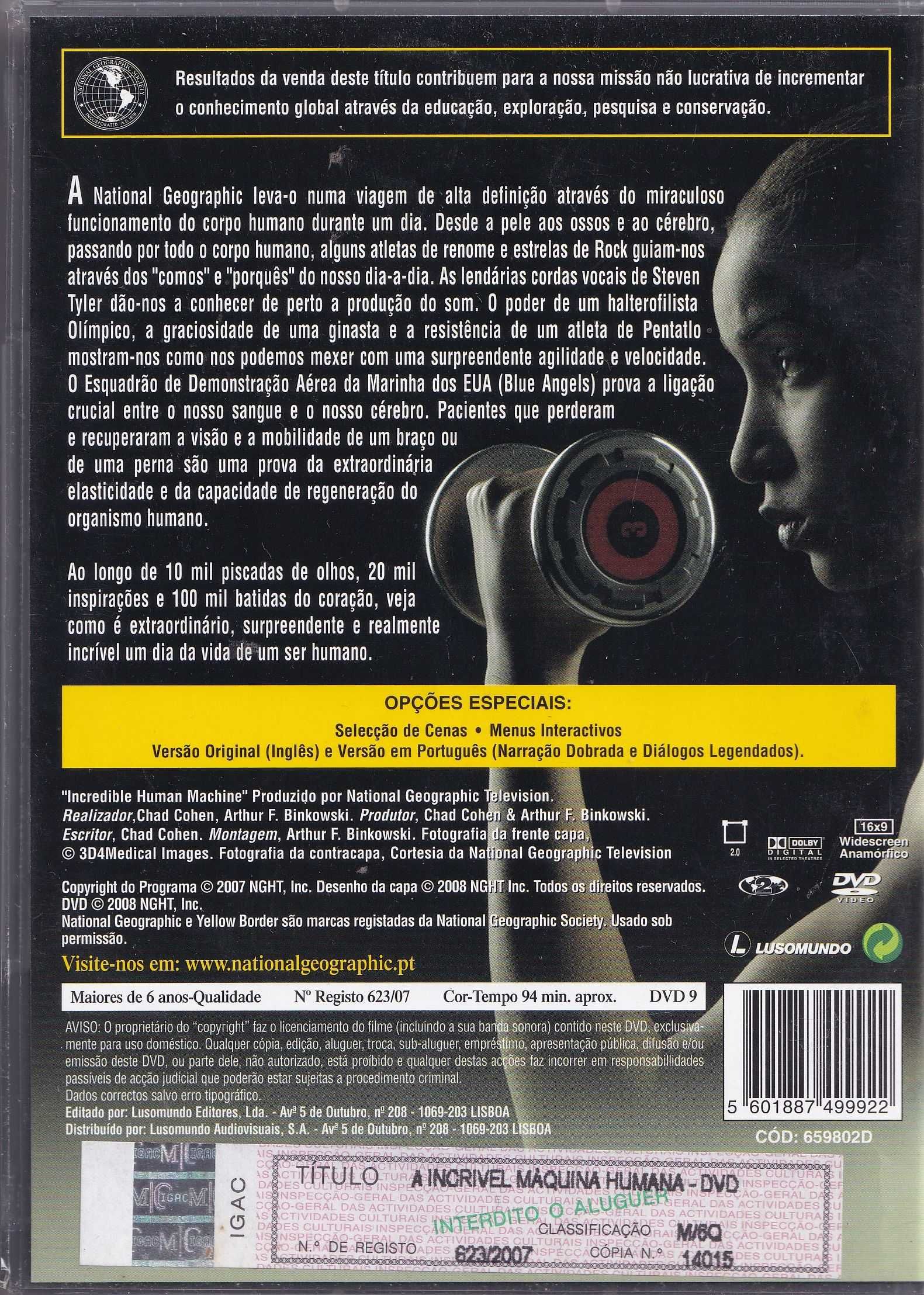 DVD National Geographic - A incrível Máquina Humana