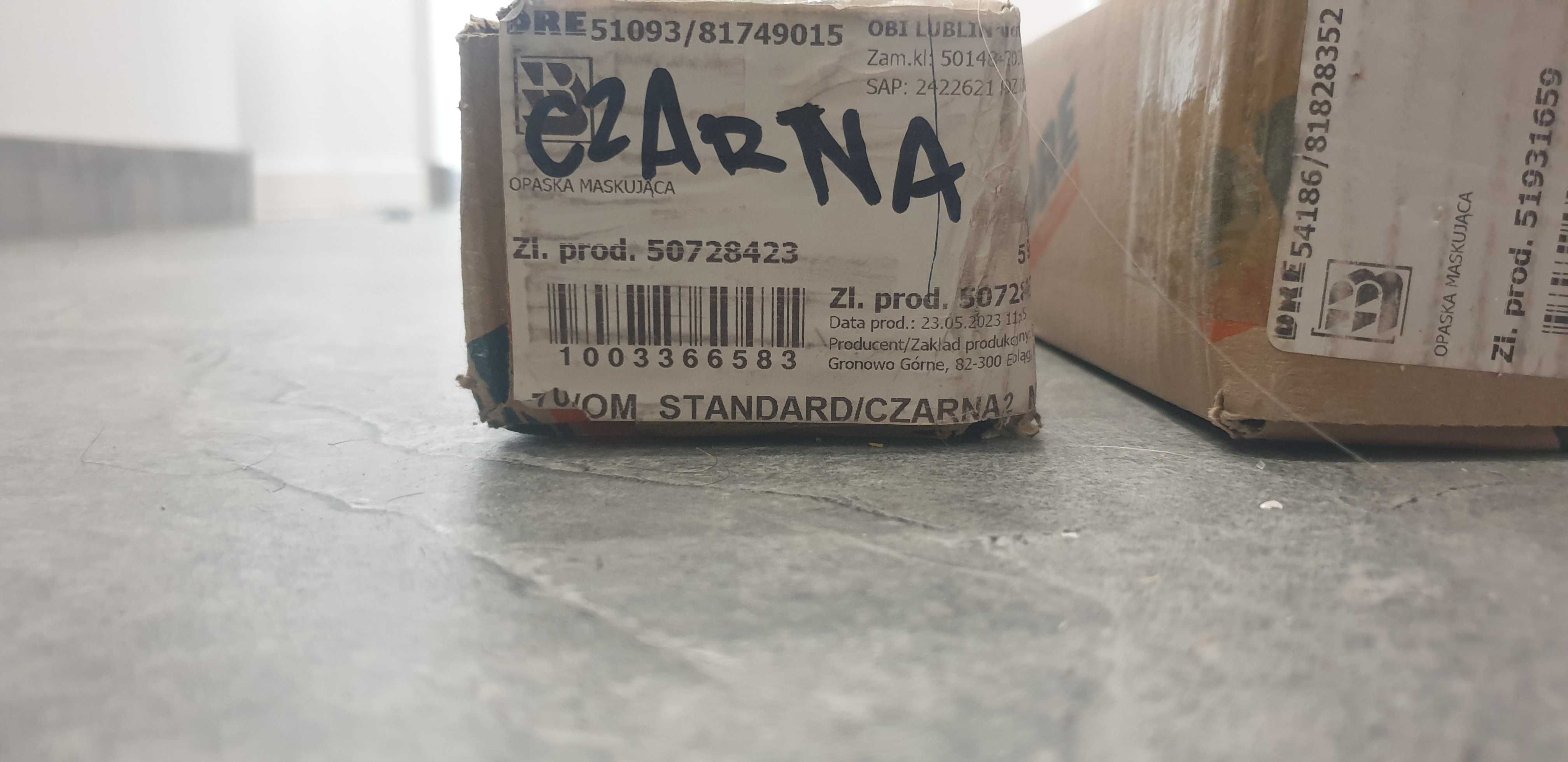 DRE Opaska maskująca czarny mat 80 cm do ościeżnicy