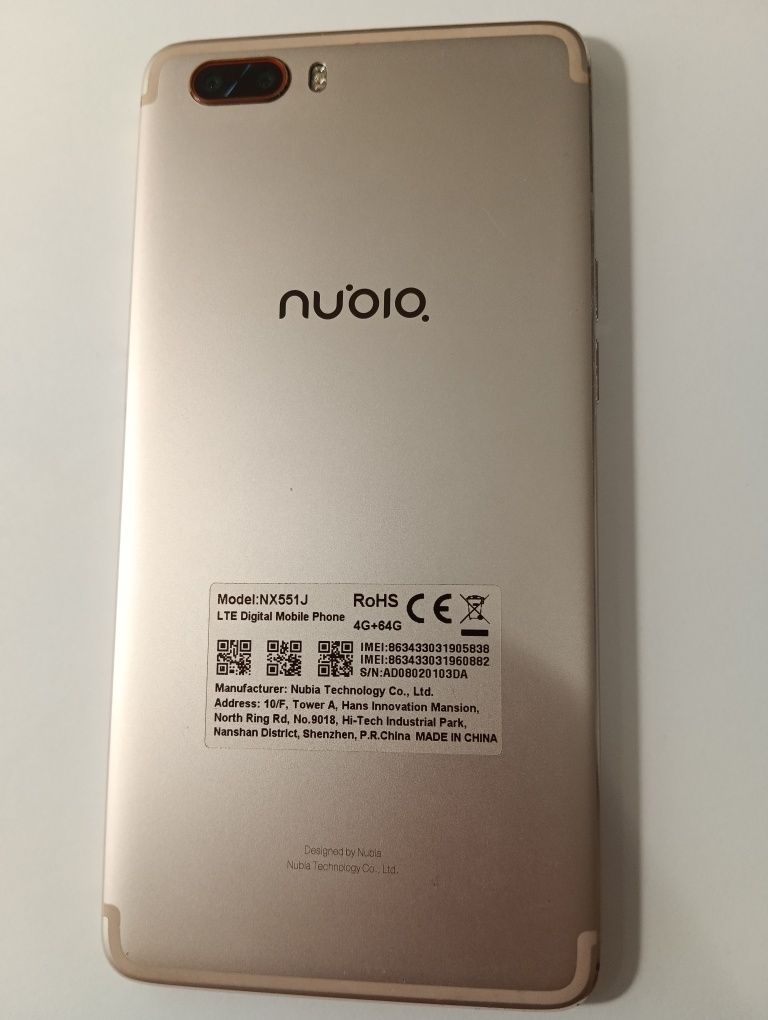 Смартфон ZTE Nubia NX551J 4G+64G, неробочий