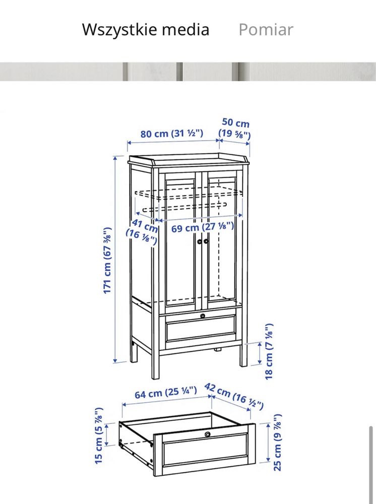 Szafa wraz z lozkiem Ikea  SUNDVIK