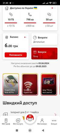 Стартовий пакет Vodafone