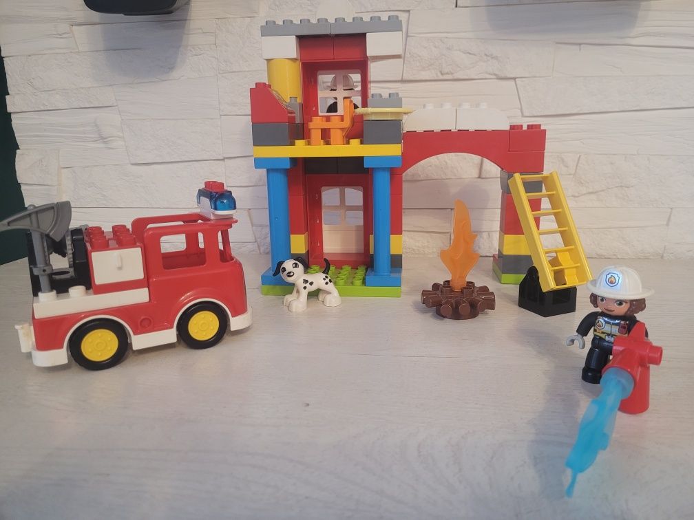 Lego duplo, straż pożarna straż remiza