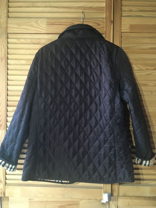 Kurtka burberry czarna m wiosenna jesienna pikowana kratka damska