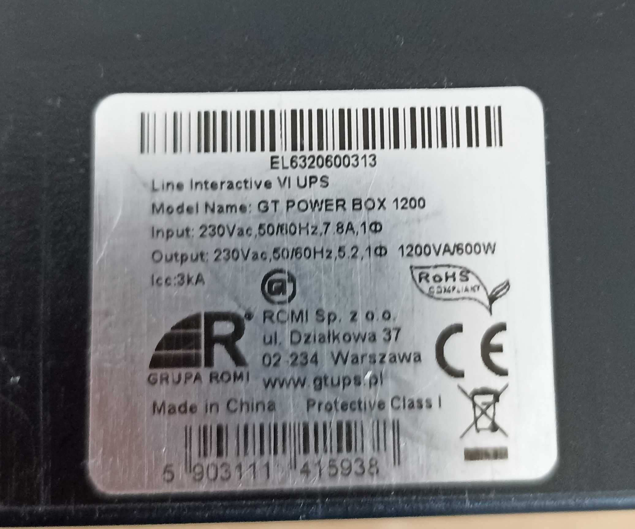 UPS 1200 wyświetlacz led