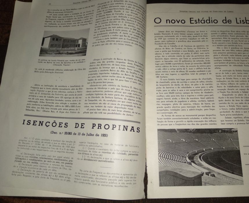 Revista-SALAZAR- Boletim oficial das freguesias de Lisboa,Nº Comemor.