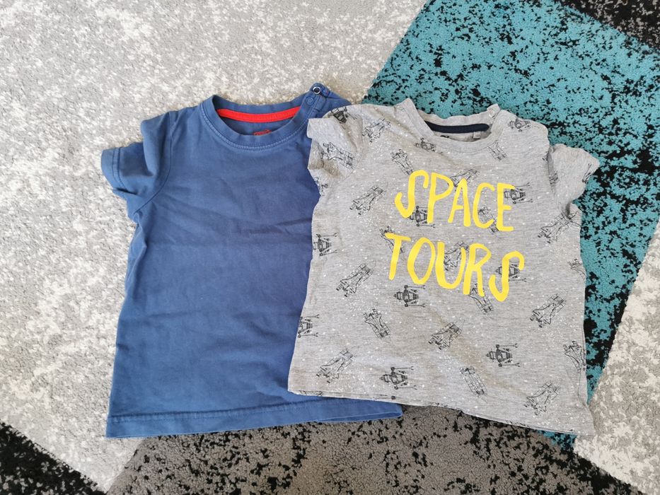 Bluzki z krótkim rękawem r. 86/92 (2 sztuki)