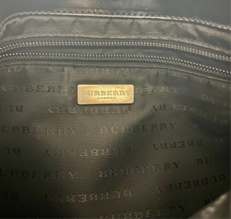 Leather and Check shoulder bag