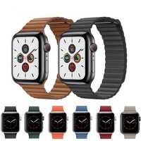 Кожанный ремешок на магните для Apple Watch 41 mm/ 45 mm/ 40 mm/ 44 mm