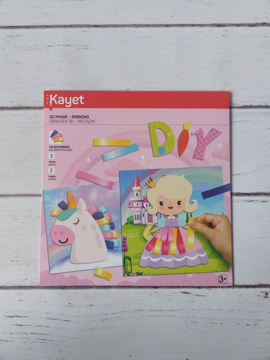 Zestaw kreatywny dla dzieci dziewczynki DIY wstążki Kayet nowy prezent