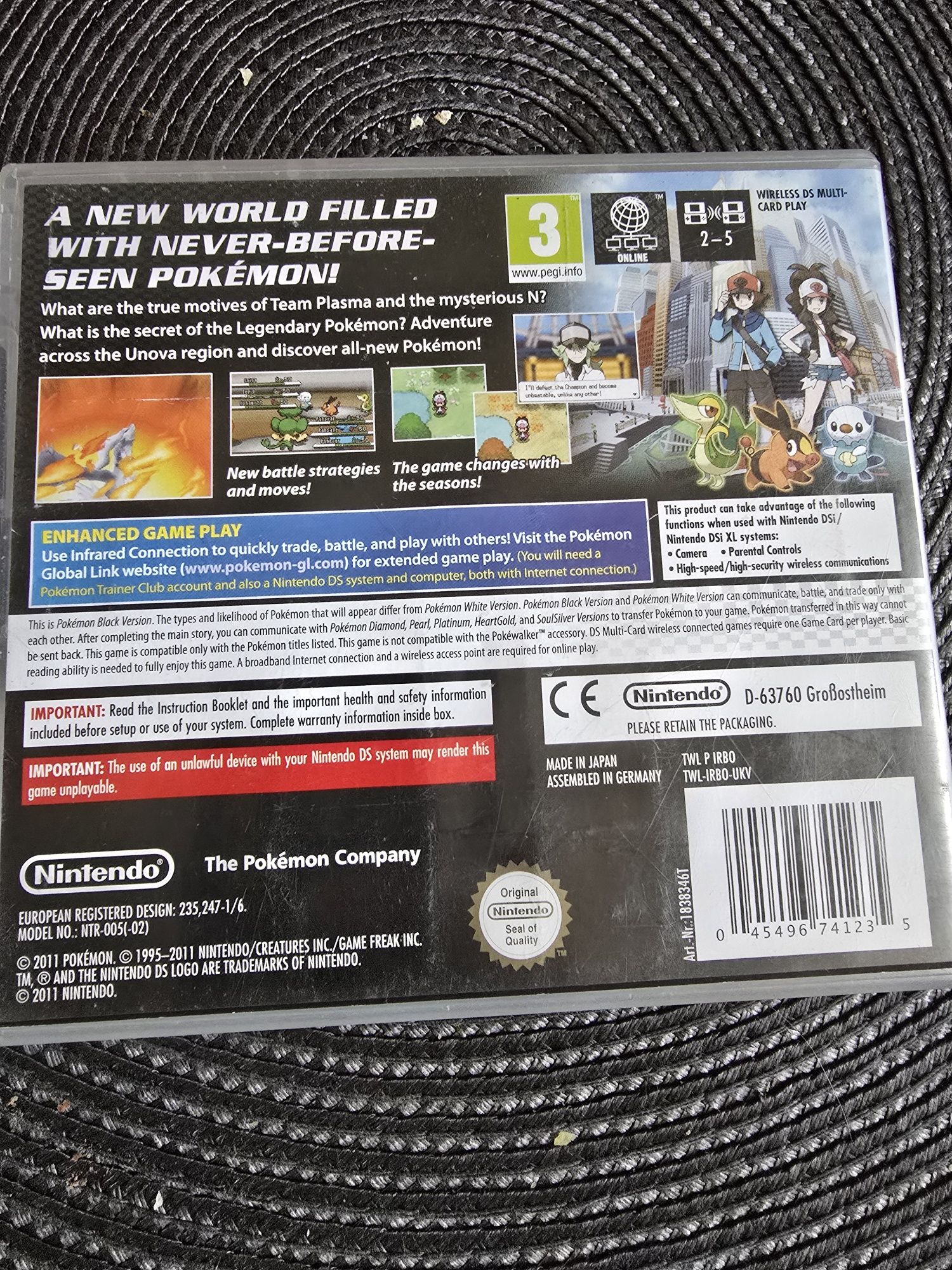 Pokemon black version Nintendo ds
