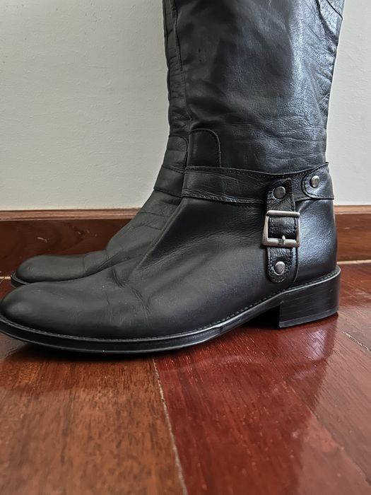 Botas cano alto de pele