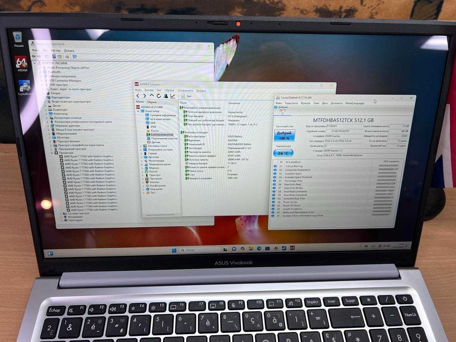 ASUS VivoBook 15 OLED M1505YA 15,6" OLED FHD Ryzen 7 7730U 16/512Gb
