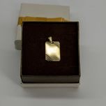 złota zawieszka 585 blaszka nieśmiertelnik 1,89gram NOWA do GRAWERU