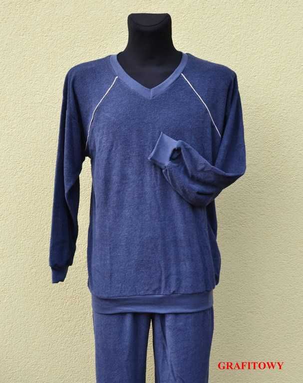 Piżama męska frotte ze ściągaczami roz. XXL (ponowne wystaw.)