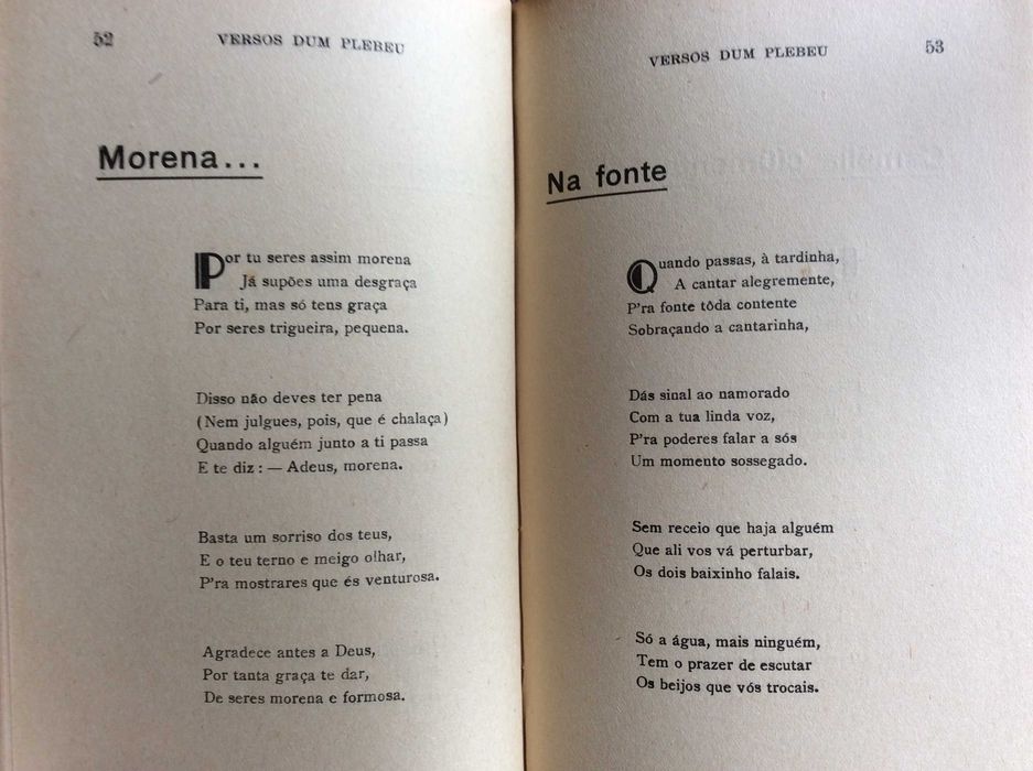 Versos dum Plebeu. Por Eduardo de Azevedo, 1934