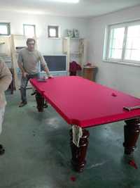 Transporte e montagem de Snooker