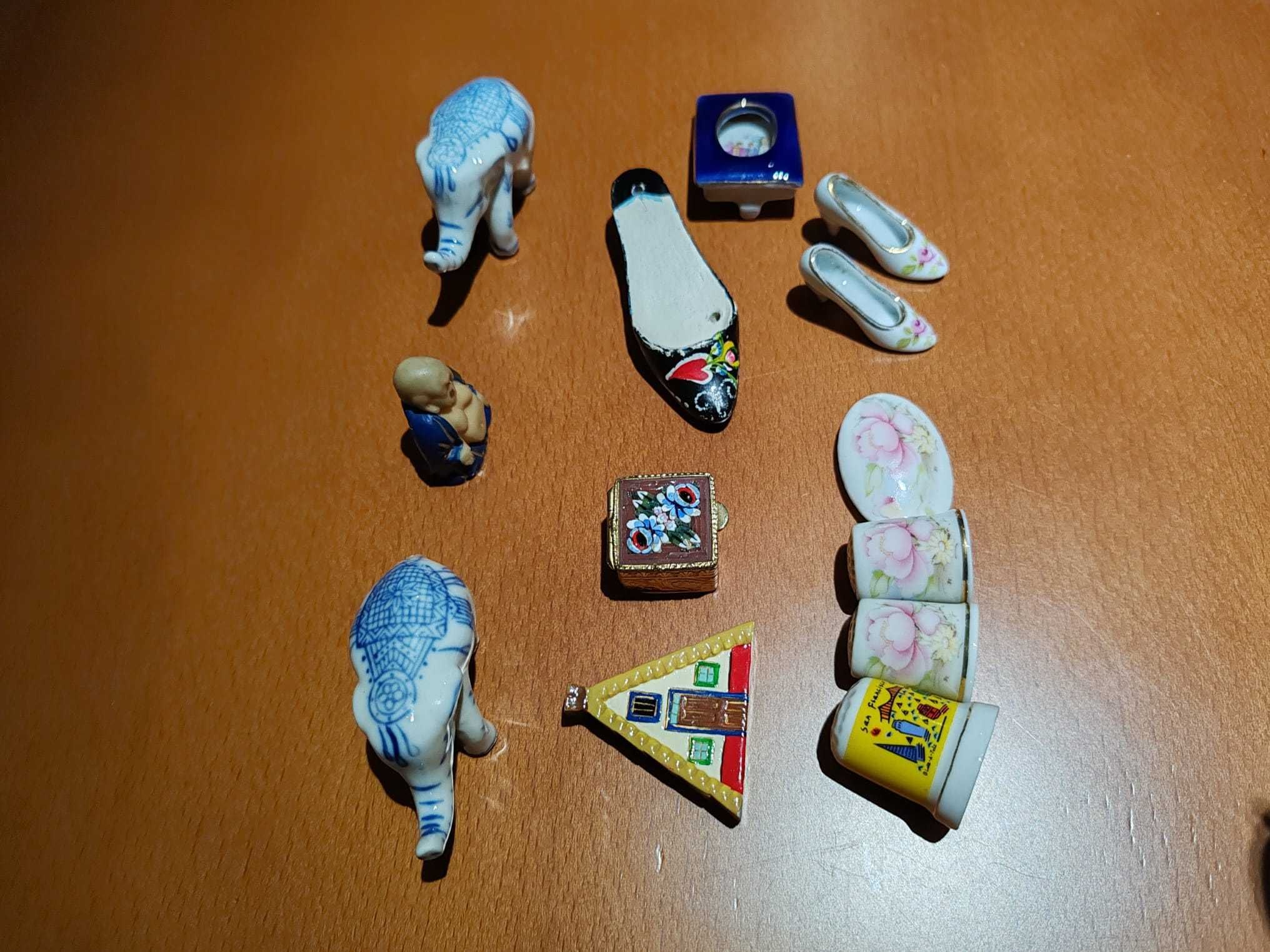 Miniaturas em porcelana. Novas.