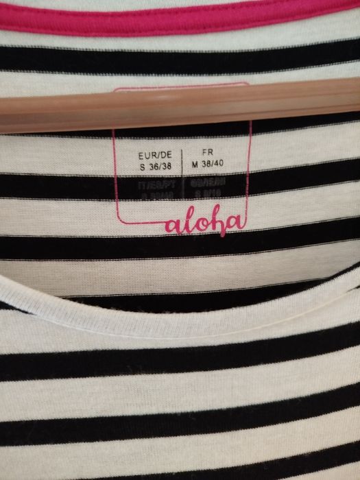 Sukienka damska w paski czarno - biała esmara rozmiar S