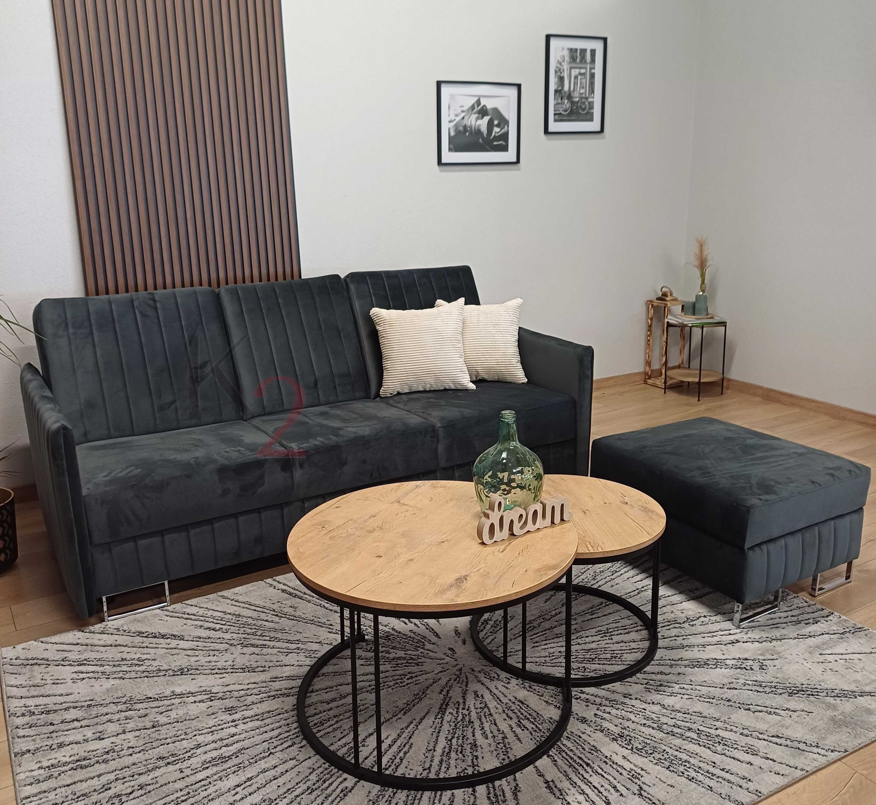 Wersalka KRIS Nowoczesna Sofa Kanapa Rozkładana Łózko Bonell +GRATIS