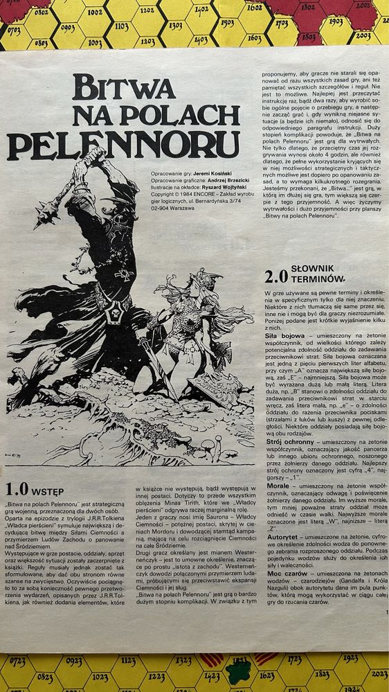 Bitwa na Polach Pelennoru gra planszowa