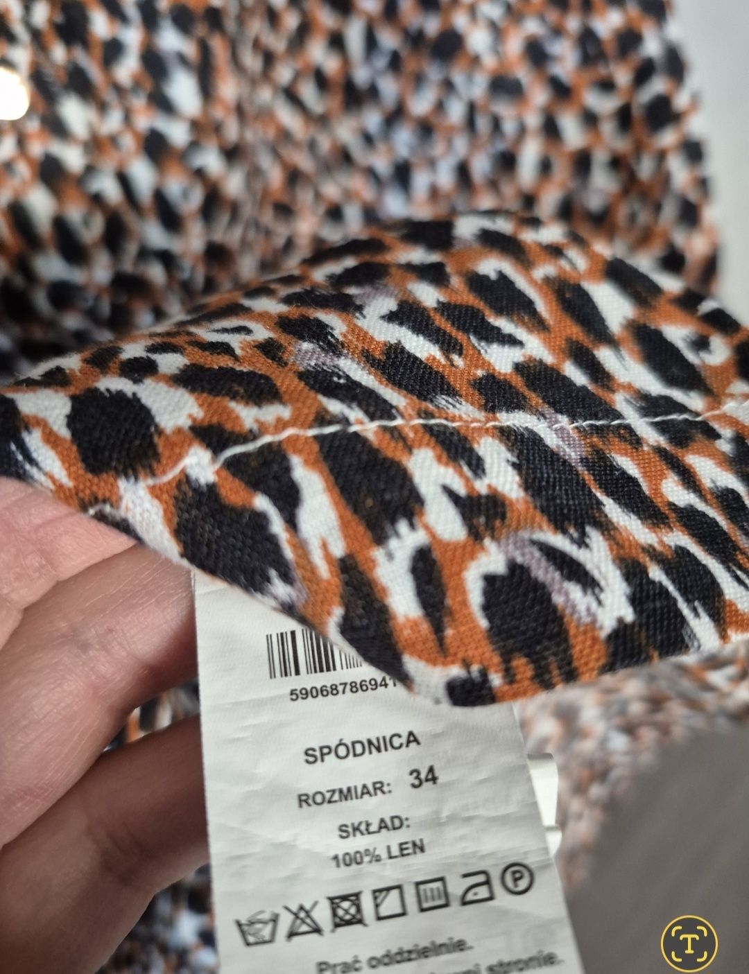 Solar nowa spódnica lniana 34