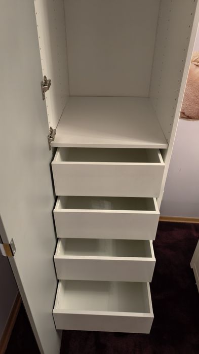 Ikea Pax Aheim - JAK NOWA Szafa, biała, llustro, 50x60x236 cm