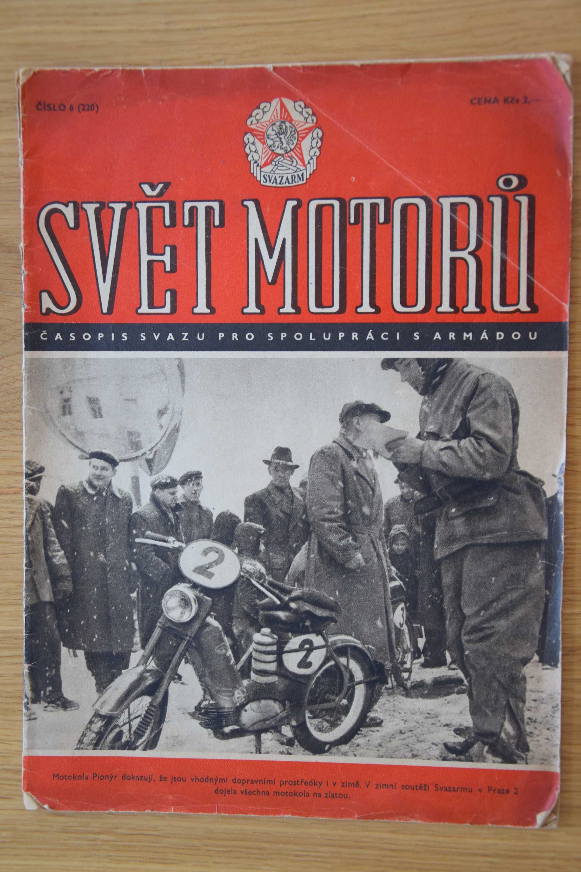 Svet Motoru 1956 Jawa cz wsk shl junak