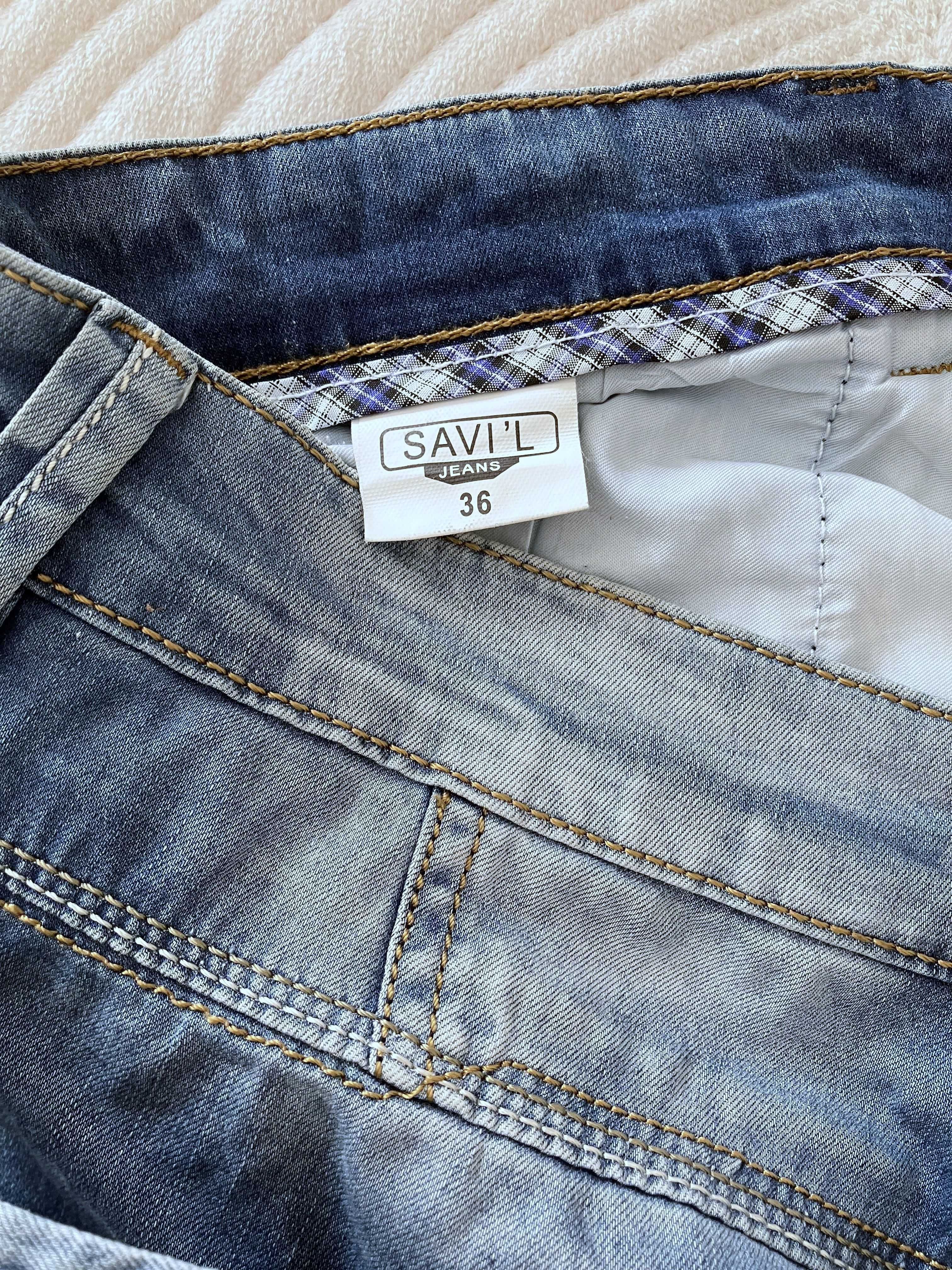 Spodenki męskie szorty dzinsowe jeansowe W36/ XL niebieskie letnie!