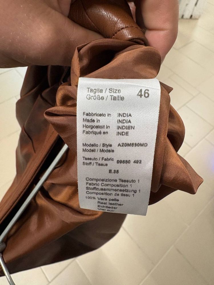 Спідниця шкіряна Via Masini 80 Firenze size 46 міді