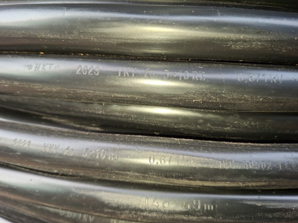 Kabel Przewód ziemny 2025r WLZ 5x16 NKT miedziany
