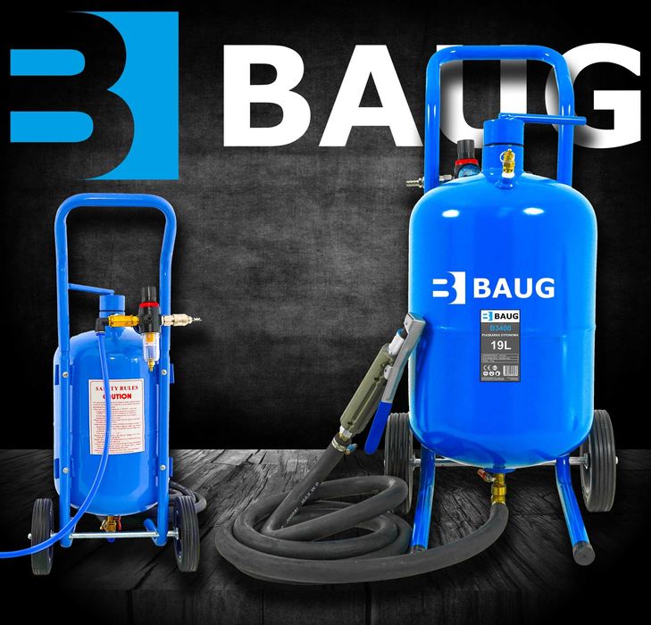 PIASKARKA Syfonowa Do Piaskowania Mobilna 19L + PISTOLET +DYSZE +WĄŻ